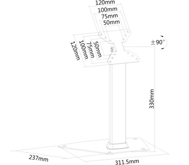 Newstar flatscreen bureausteun