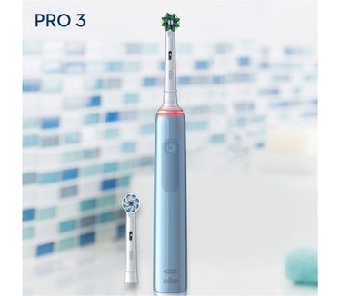 Oral-B Oral-B Pro 3 - 3770 - Blauwe Elektrische Tandenborstel Ontworpen Door Braun