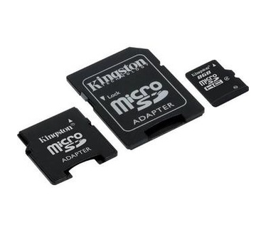 Kingston 8GB microSDHC with 2 adapters