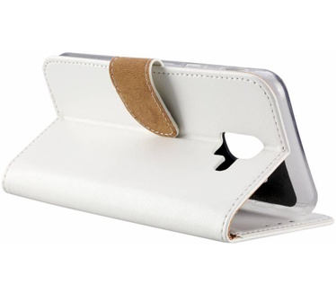 Luxe Lederen Bookcase hoesje voor de Samsung Galaxy A6 2018 - Wit (Samsung Galaxy A6 2018) Wit