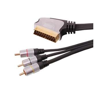 HQ Products 1.5m SCART - 3x RCA