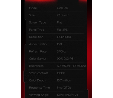 HKC G24H3D 24 Monitor