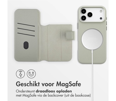 Accezz Leather Bookcase 2-in-1 met MagSafe