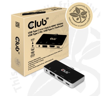 Club 3D USB TYPE C 4-in-1 Hub