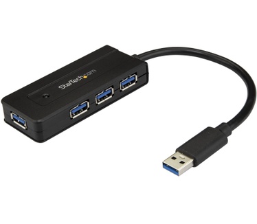 Startech.com 4 poorts USB 3.0 hub mini hub met oplaadpoort inclusief power adapter