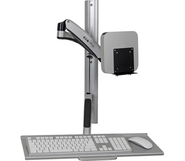 Tripp-Lite Single-Display Sit-Stand Wall-Mount Workstation with Thin-Client Mount