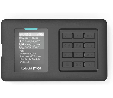 iodd ST400 USB 3.0 External Encrypted Hard Drive Enclosure Zwart