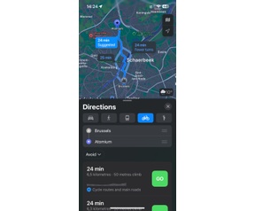 Apple Maps-fietsroutes in België