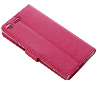 Luxe Lederen Bookcase hoesje voor de Sony Xperia XZ Premium - Roze (Sony Xperia XZ Premium) Roze