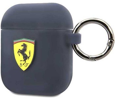 Ferrari Silicone Case voor Apple Airpods 1 & 2 - Blauw  Blauw