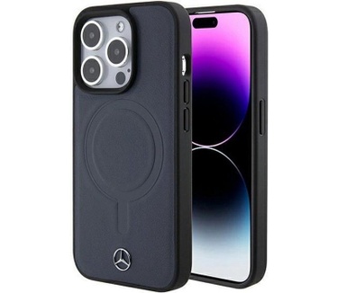Mercedes-Benz Smooth Back Case - iPhone 15 Pro Max (6.7") - Blauw Blauw