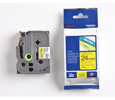 Brother TZ-651 24mm - black on yellow - laminated (8m)