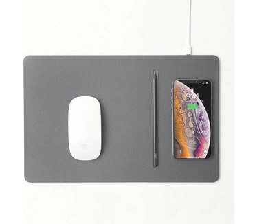 Pout HANDS3 PRO Fast Wireless Charging Mouse Pad - Grijs