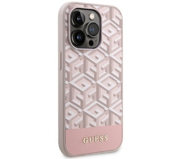 Guess G-Cube MagSafe Back Case Apple iPhone 14 Pro (6.1") - Roze Roze