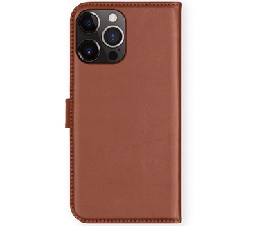 Selencia Echt Lederen Bookcase iPhone 13 Pro Max - Lichtbruin