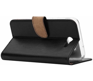 Luxe Lederen Bookcase hoesje voor de Samsung Galaxy J7 2016 - Zwart (Samsung Galaxy J7 2016) Zwart