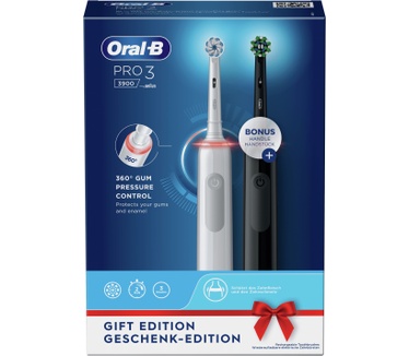 Oral-B Oral-B Pro 3 - 3900 - Zwarte En Witte Elektrische Tandenborstels Ontworpen Door Braun