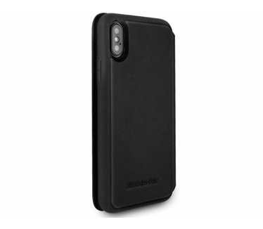 Mercedes-Benz Originele Pattern II Folio Bookcase voor de iPhone X - Zwart  Zwart