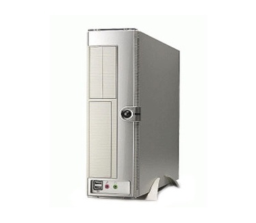 Bon Chic Evercase E1290S Slim Desktop/Tower (mATX, 300W, Zilver/Wit)