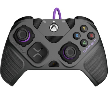 Turtle Beach Victrix Gambit Prime bedrade gamecontroller voor XBOX & PC - Grijs, XBOX Series X|S, XBOX One, 12 verwisselbare delen, 4 toewijsbare knoppen, 5-traps ‘clutch’-hairtriggers, audiocontrole