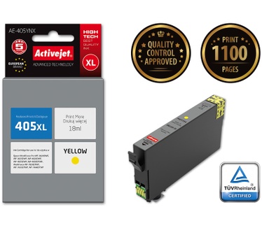 Activejet Activejet AE-405YNX inkt (vervangt Epson 405XL C13T05H44010; Supreme; 18ml; geel)