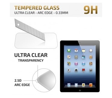 qMust Apple iPad 2 / 3 / 4 Tempered Glass protector - Arc Edge