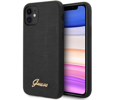 Guess Lizard Hard Case voor Apple iPhone 11 (6.1") - Zwart  Zwart