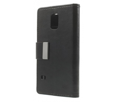Kees Lederlook Portemonnee Hoesje Galaxy S5 Mini - Zwart