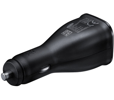 Samsung Fast Charging USB-C Autolader - Dual-USB Zwart