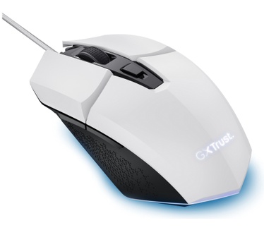 Trust GXT 109PS Felox Gaming Muis - Bedrade gamingmuis – 6 programmeerbare knoppen – 6400 DPI – Wit