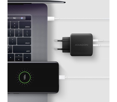 Axagon ACU-PQ45 QC 3.0, 4.0/AFC/FCP/PPS/PD, 45W, schwarz - Netzladegerät mit USB-A und USB-C Schnittstelle