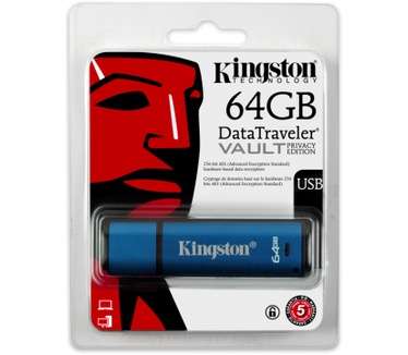 Kingston DataTraveler Vault Privacy Edition 64GB Blauw