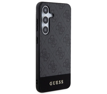 Guess 4G Stripe Back Case - Samsung Galaxy S24 (S921) - Grijs Zwart