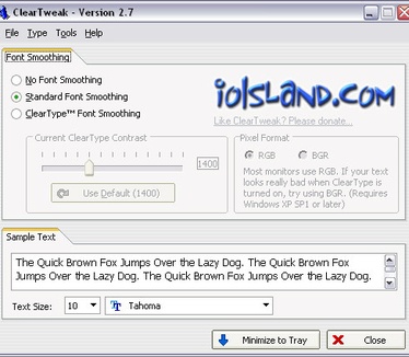 ClearTweak 2.7 screenshot