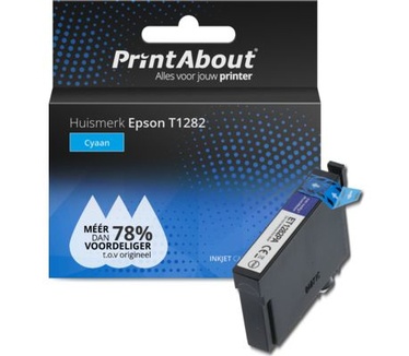 PrintAbout Huismerk Epson T1282 Inktcartridge Cyaan
