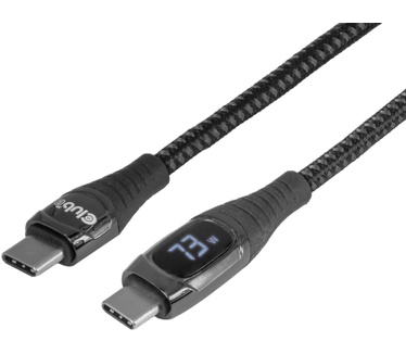 Club 3D Veilige USB-C®-kabel met vermogensmeter, 240 W, geen dataoverdracht, 2 m