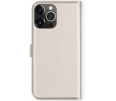 Selencia Echt Lederen Bookcase iPhone 13 Pro Max - Lichtgrijs