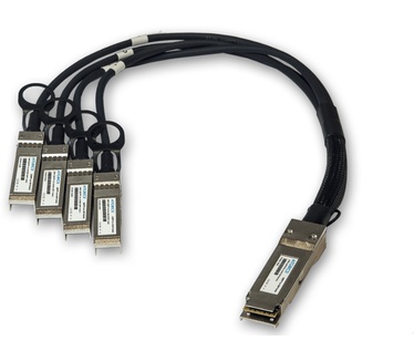 ProLabs QSFP-4SFP10G-CU3M-C Aluminium, Zwart