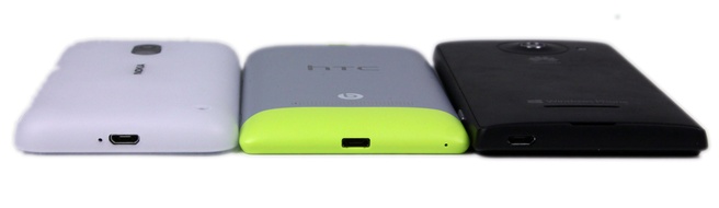 HTC 8S, Lumia 620 en Huawei W1