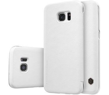 Nillkin Qin PU Leather Book Case Samsung Galaxy S7 Edge - Wit