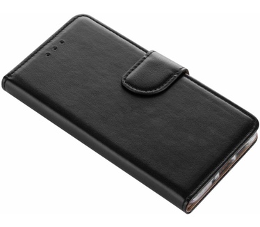 Luxe Lederen Bookcase hoesje voor de Huawei P10 Lite - Zwart (Huawei P10 Lite) Zwart