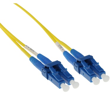 ACT 0.5 meter LSZH Singlemode 9/125 OS2 short boot glasvezel patchkabel duplex met LC connectoren Geel
