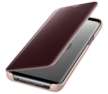 Samsung Galaxy S9 Clear-View Standing Cover  Rosé Goud