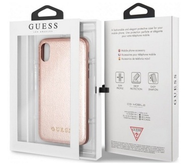 Guess Iridescent Hard Case - Apple iPhone XR (6.1") - Roségoud  Rosé Goud