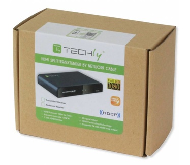 Techly Additional receiver for HDMI Extender with IR HDbitT of Cable Network IDATA EXTIP-383IRRX