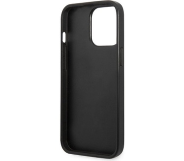 Karl Lagerfeld Monogram Plaque Back Case iPhone 13 Pro Max Zwart Zwart