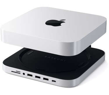 Satechi Aluminum Mac Mini Standaard & Hub Zilver