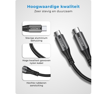 Voomy Charge 100W Kabel USB C naar USB C Kabel