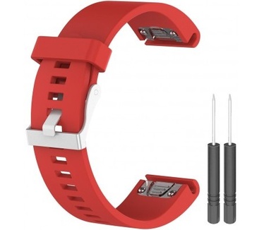 Just in Case Polsbandje Siliconen Garmin Fenix 3 / Fenix 3HR Rood