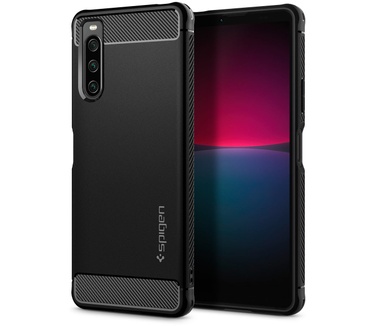 Spigen Sony Xperia 10 IV Rugged Armor TPU Back Cover Zwart